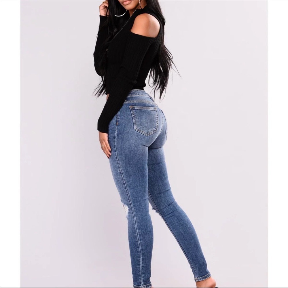 Fashion Nova Medium Wash Jeans